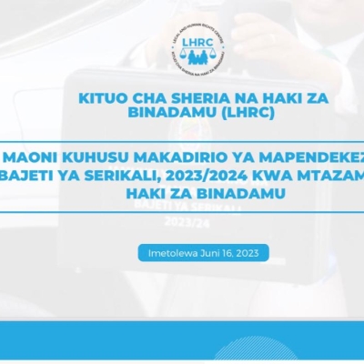 Budget Analysis by LHRC